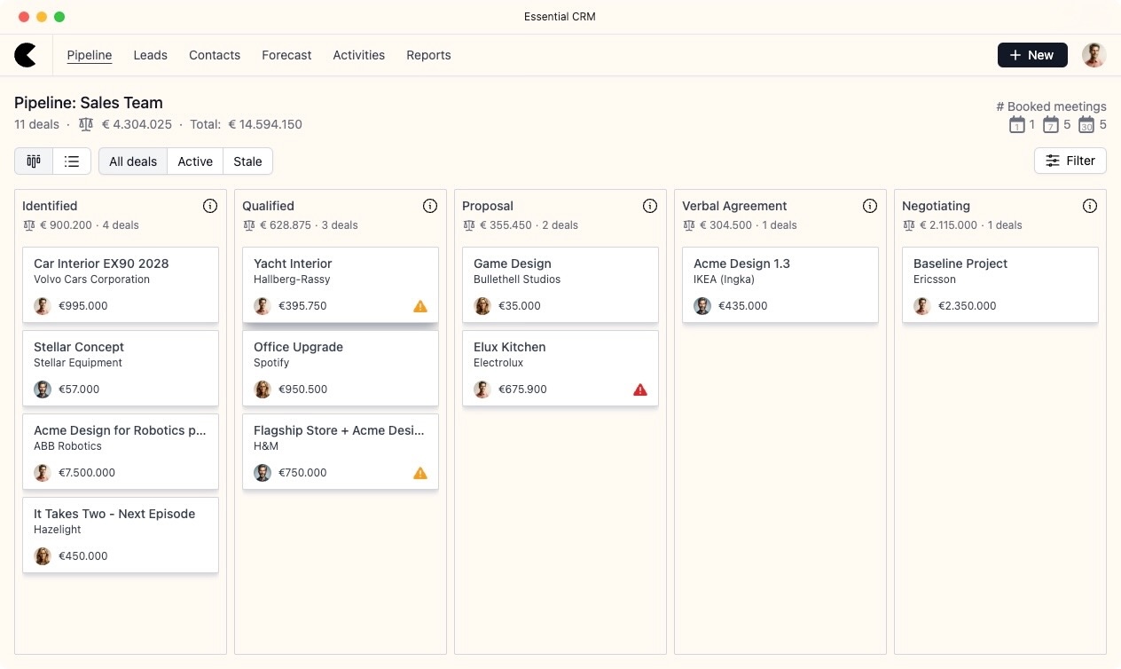 Essential CRM - Pipeline